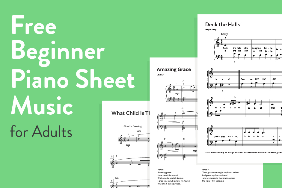 Free Beginner Piano Sheet Music - Hoffman Academy Blog