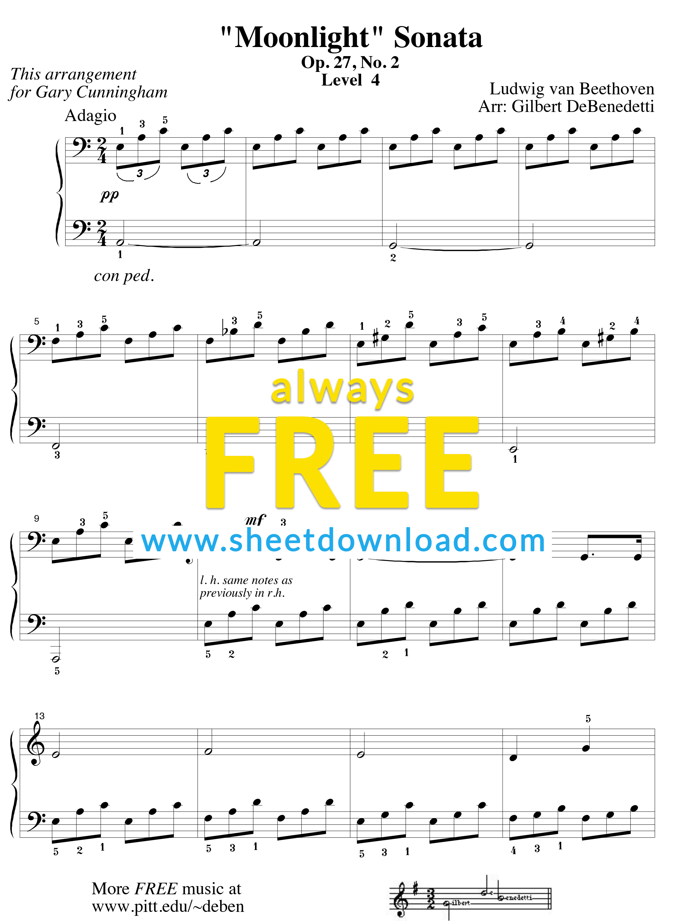 Free Piano Sheet Music to Download and Print - High Quality PDFs ...
