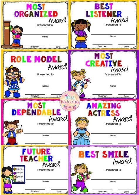 Free Printable Kindergarten Awards