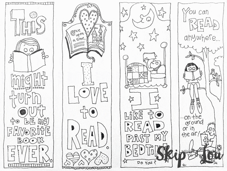 Free Coloring Bookmarks for Kids | Skip To My Lou