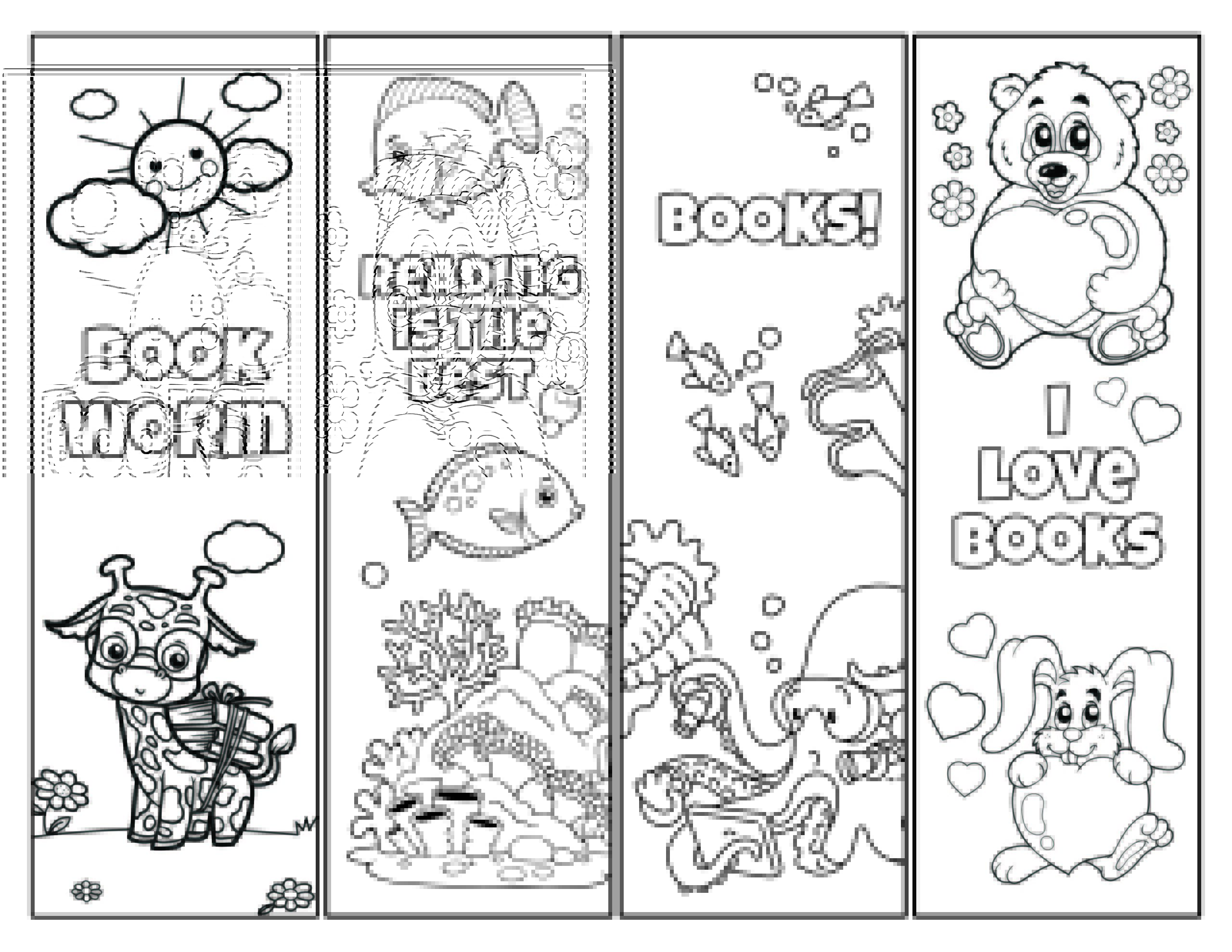 free printable kindergarten bookmarks