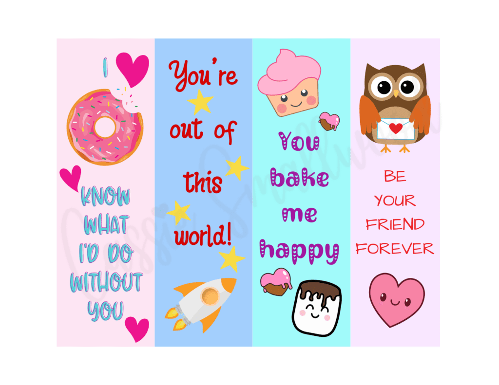 100 Ridiculously Cute Free Printable Valentine Bookmarks - Cassie ...