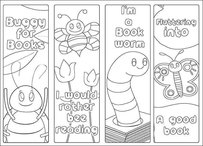 free printable kindergarten bookmarks