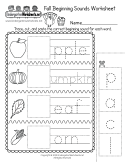 free printable kindergarten fall worksheets
