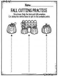 free printable kindergarten fall worksheets