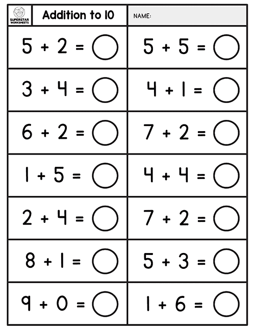 Kindergarten Worksheets -Worksheets Library