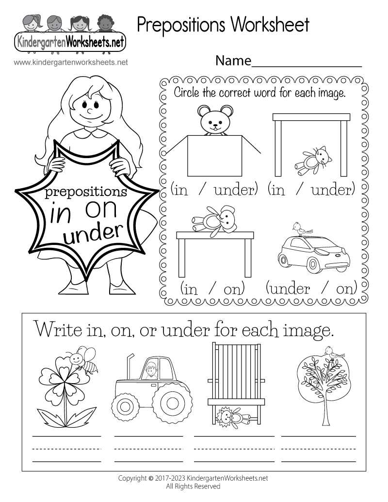 free printable kindergarten grammar worksheets