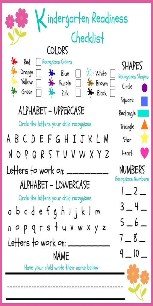 free printable kindergarten readiness worksheets