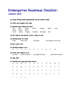 free printable kindergarten readiness worksheets