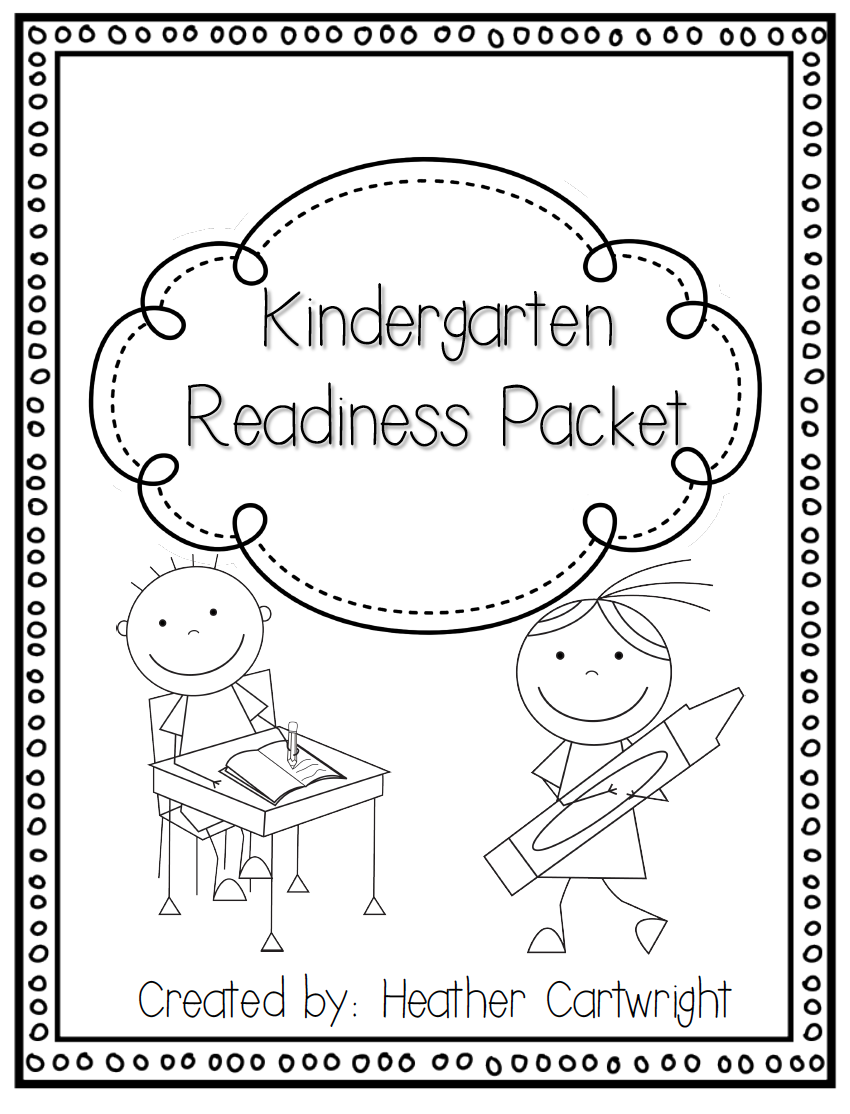 Free Kindergarten Readiness Packet Worksheets Library