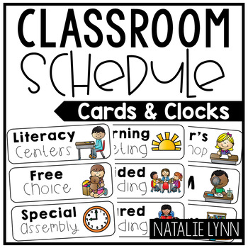 free printable kindergarten schedule cards