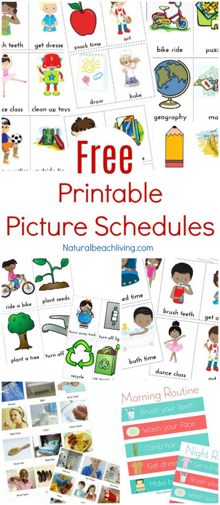 Free Printable Picture Schedule Cards - Visual Schedule Printables ...