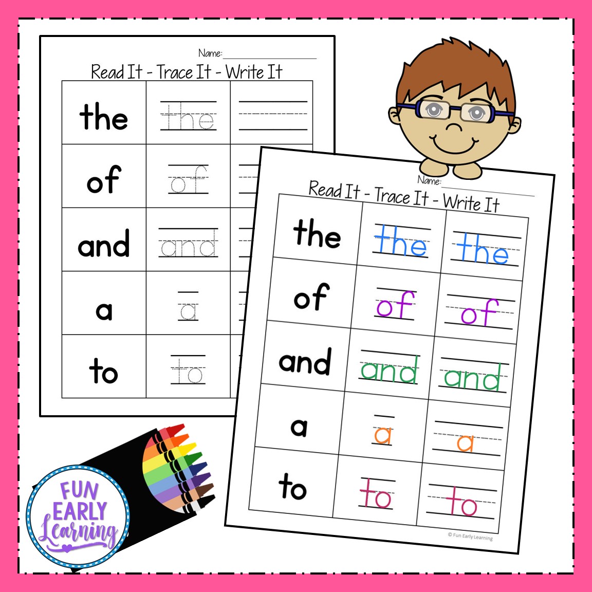 Read It - Trace It - Write It - Frys First 100 Sight Words - Fun ...