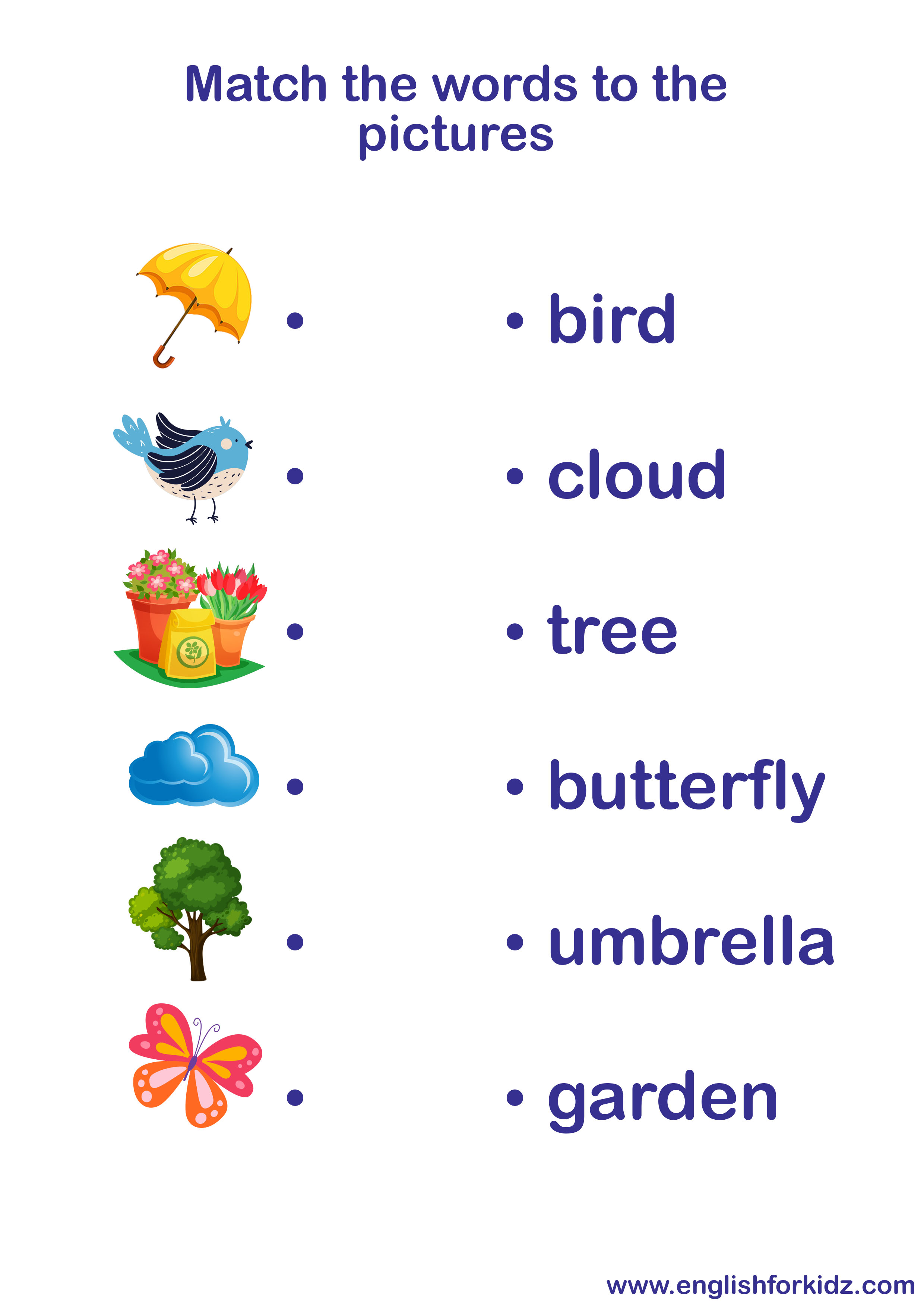 free printable kindergarten vocabulary worksheets
