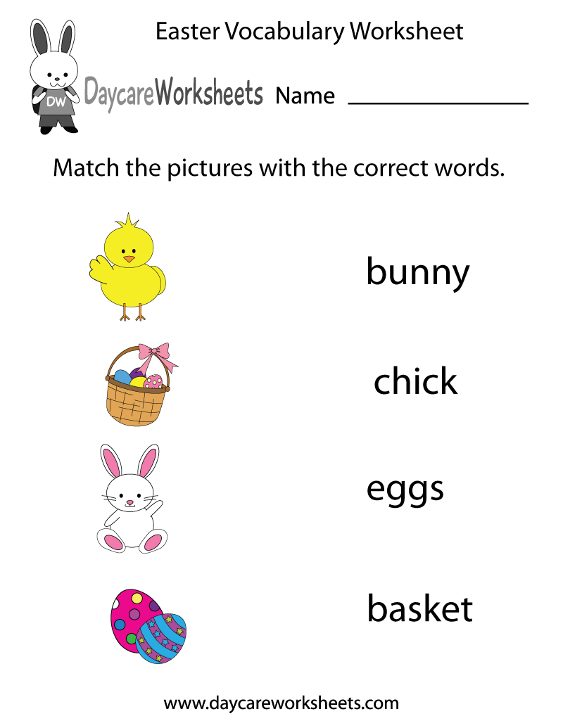 free printable kindergarten vocabulary worksheets