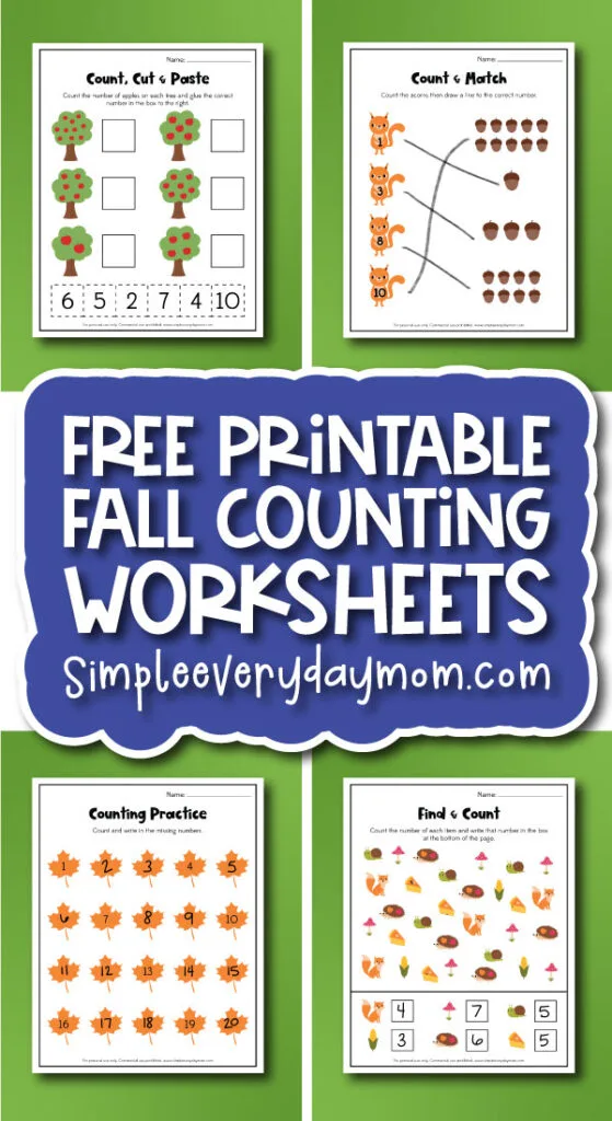 free printable kindergarten worksheet counting