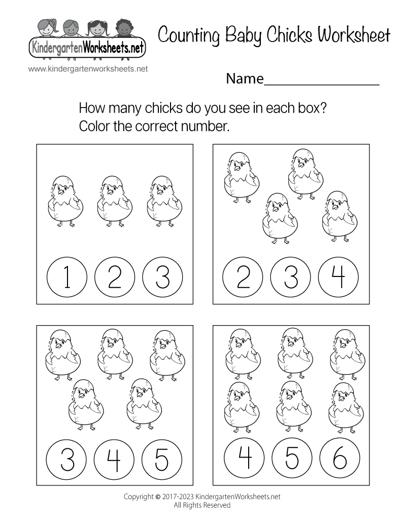 free printable kindergarten worksheet counting
