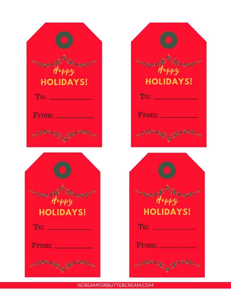 Free Printable Tags for Food Gifts - I Scream for Buttercream
