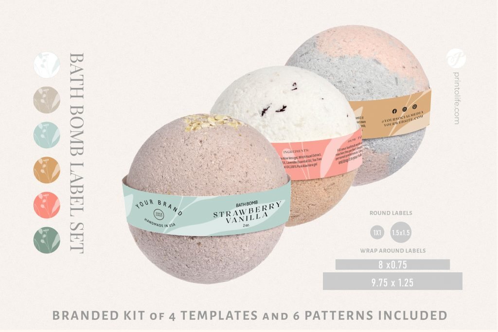 free printable labels for bath bombs