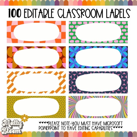 free printable labels for classroom