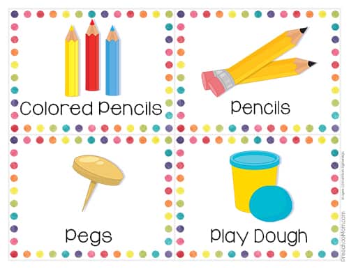 Classroom Labels - Preschool Mom