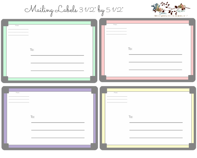 free printable labels for envelopes