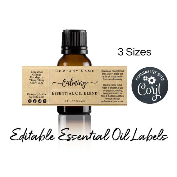 free printable labels for essential oils