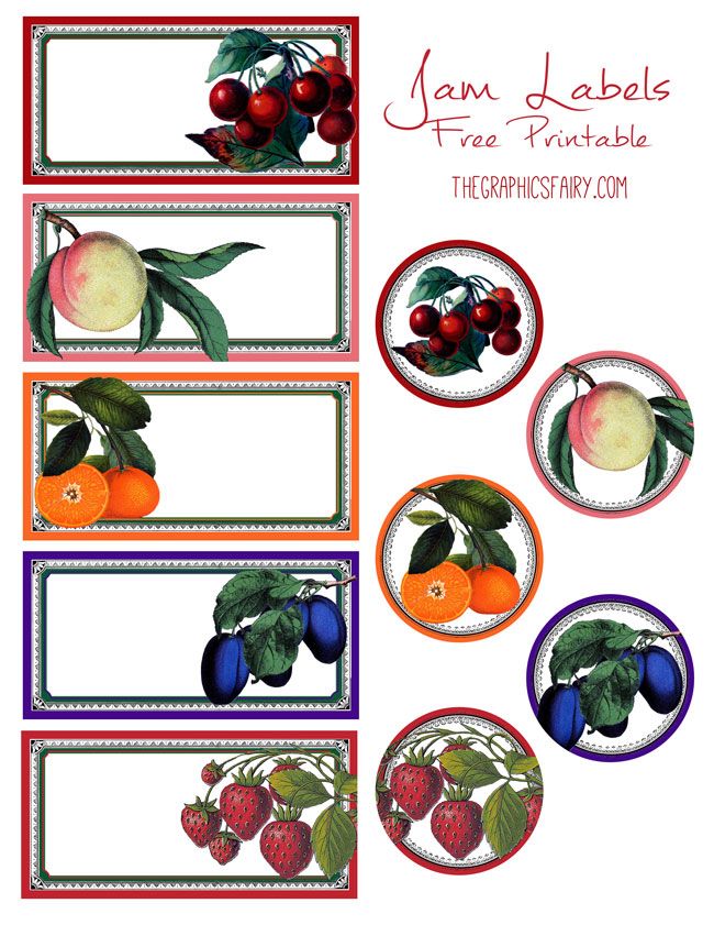 free printable labels for jelly jars