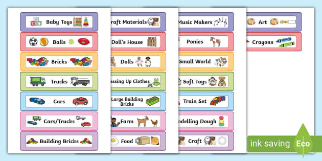 ? Toy Box Labels - Printable | Classroom Toys Organisation