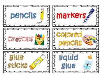 free printable labels for school supplies