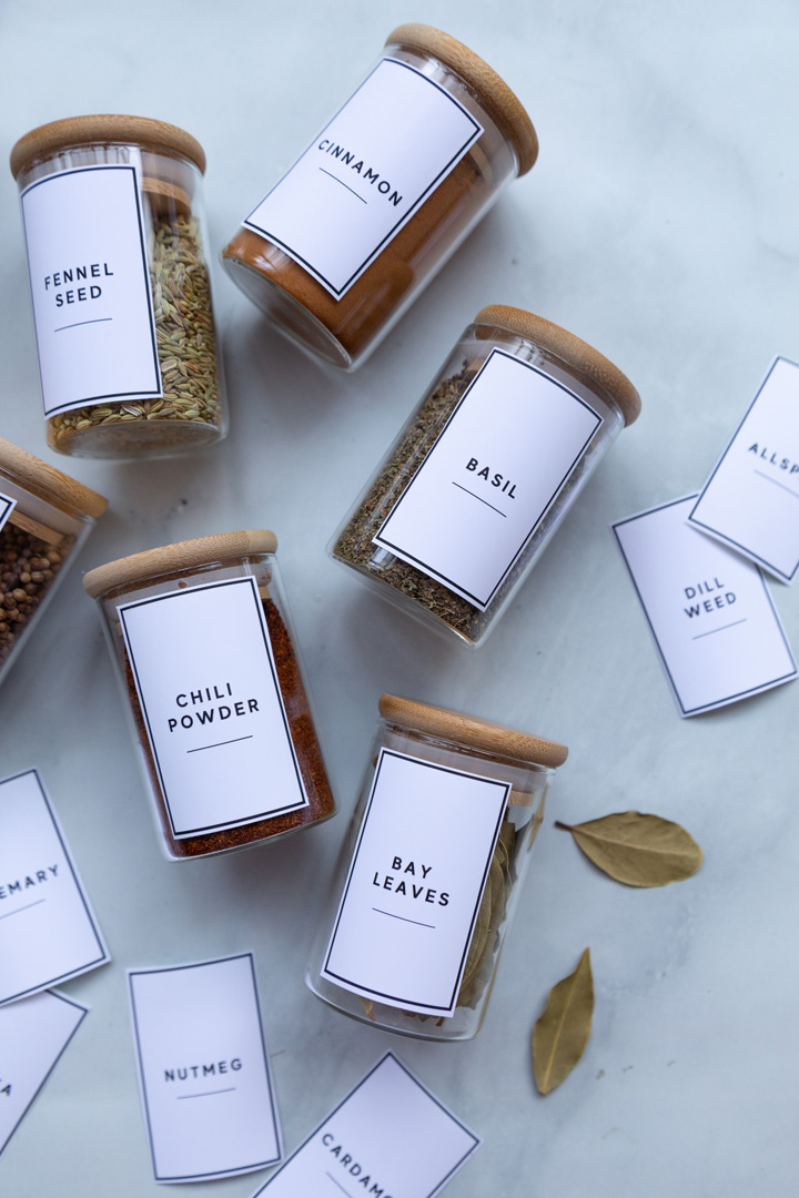 free printable labels for spice jars