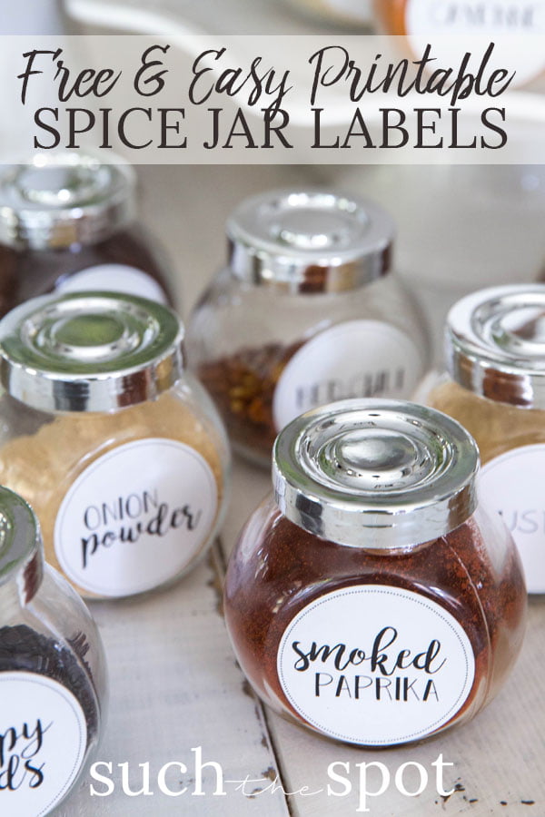 Free Printable Spice Jar Labels | Organized Spice Rack