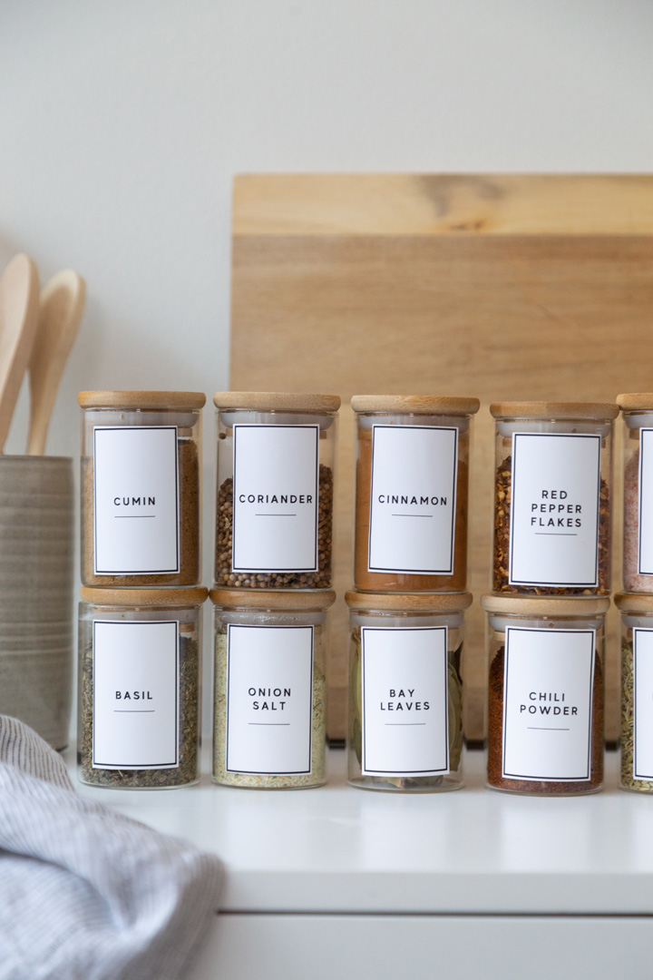 free printable labels for spice jars