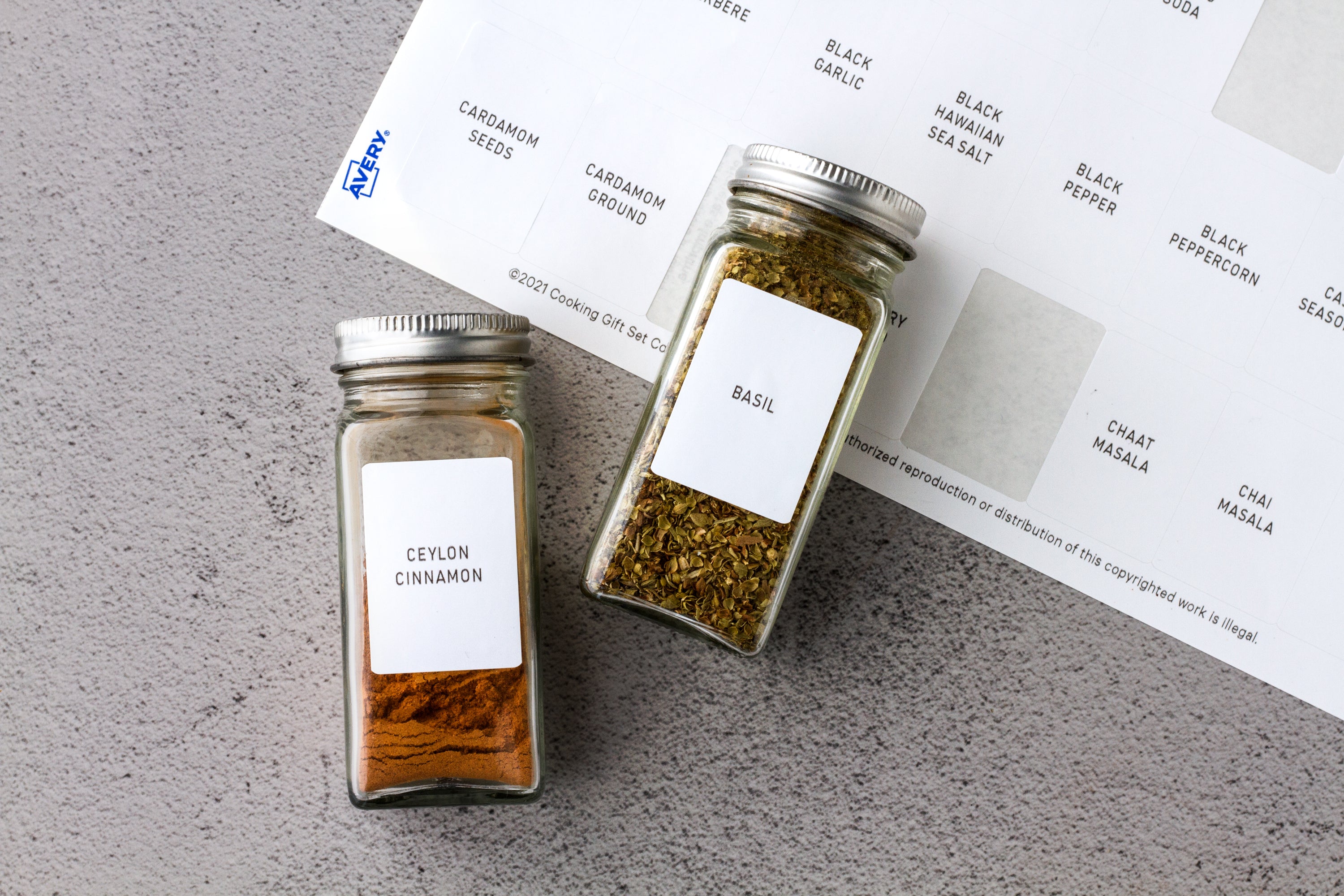 free printable labels for spice jars