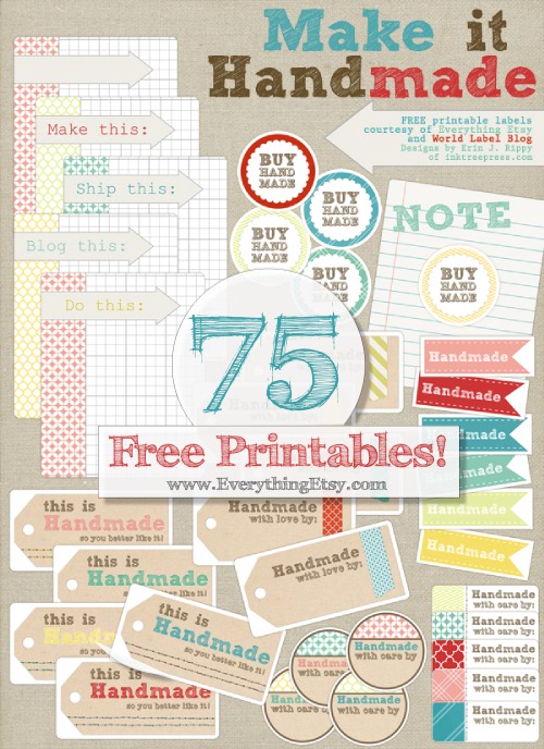 free printable labels homemade products