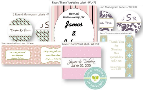 free printable labels wedding favors