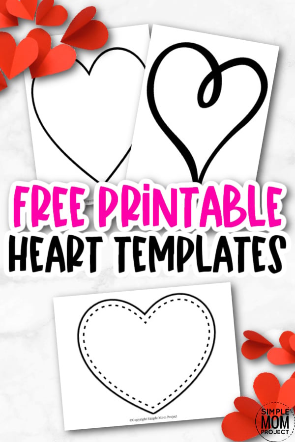 Free Printable Large Heart Shape Templates - Simple Mom Project