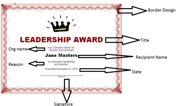 free printable leadership award certificates