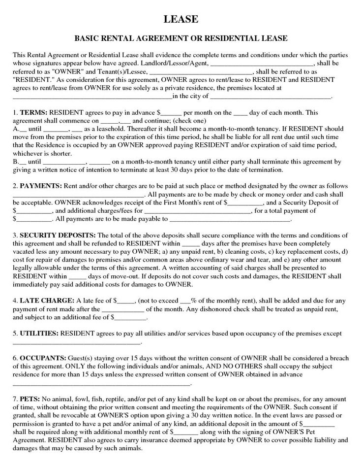 free printable lease agreement australia