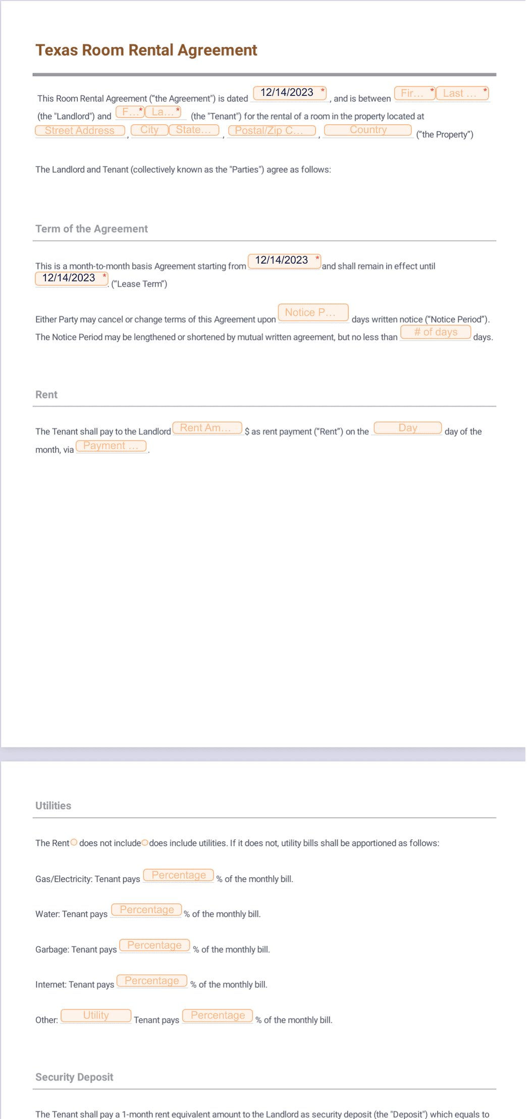 free printable lease agreement for roommates