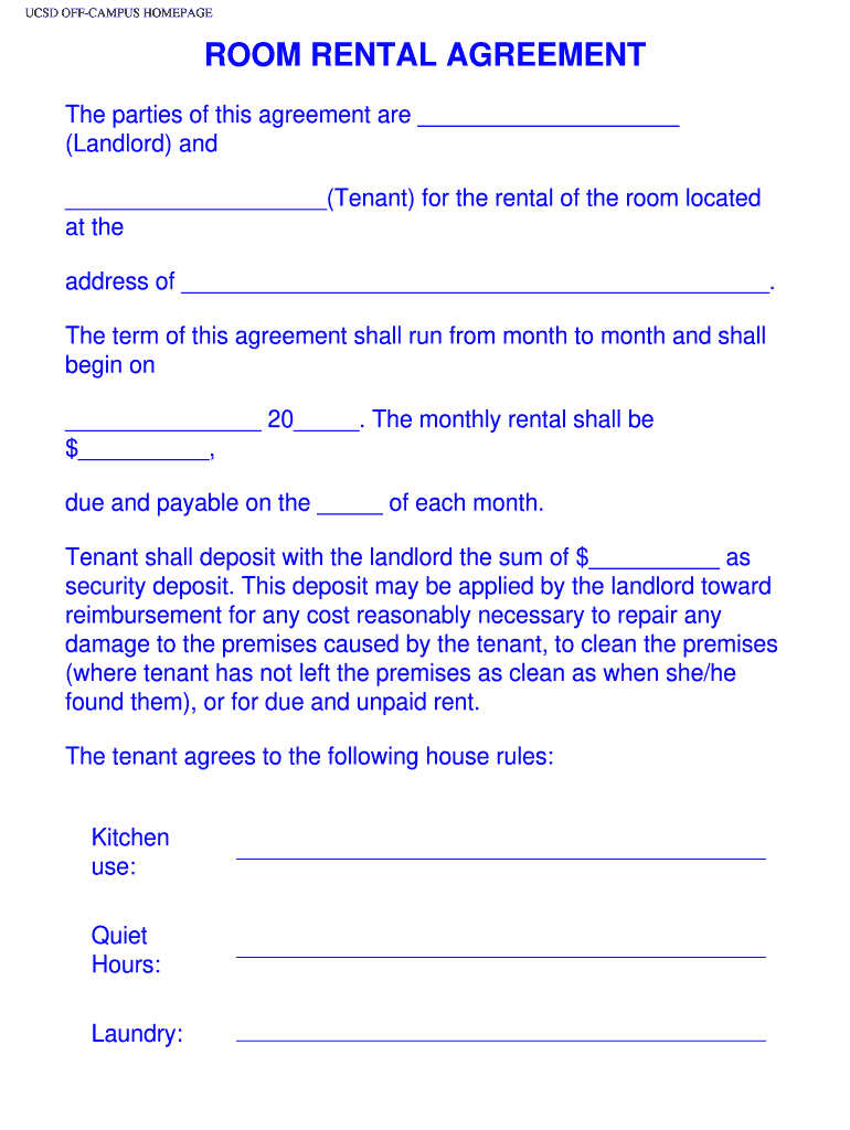 free printable lease agreement for roommates