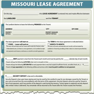 free printable lease agreement mo