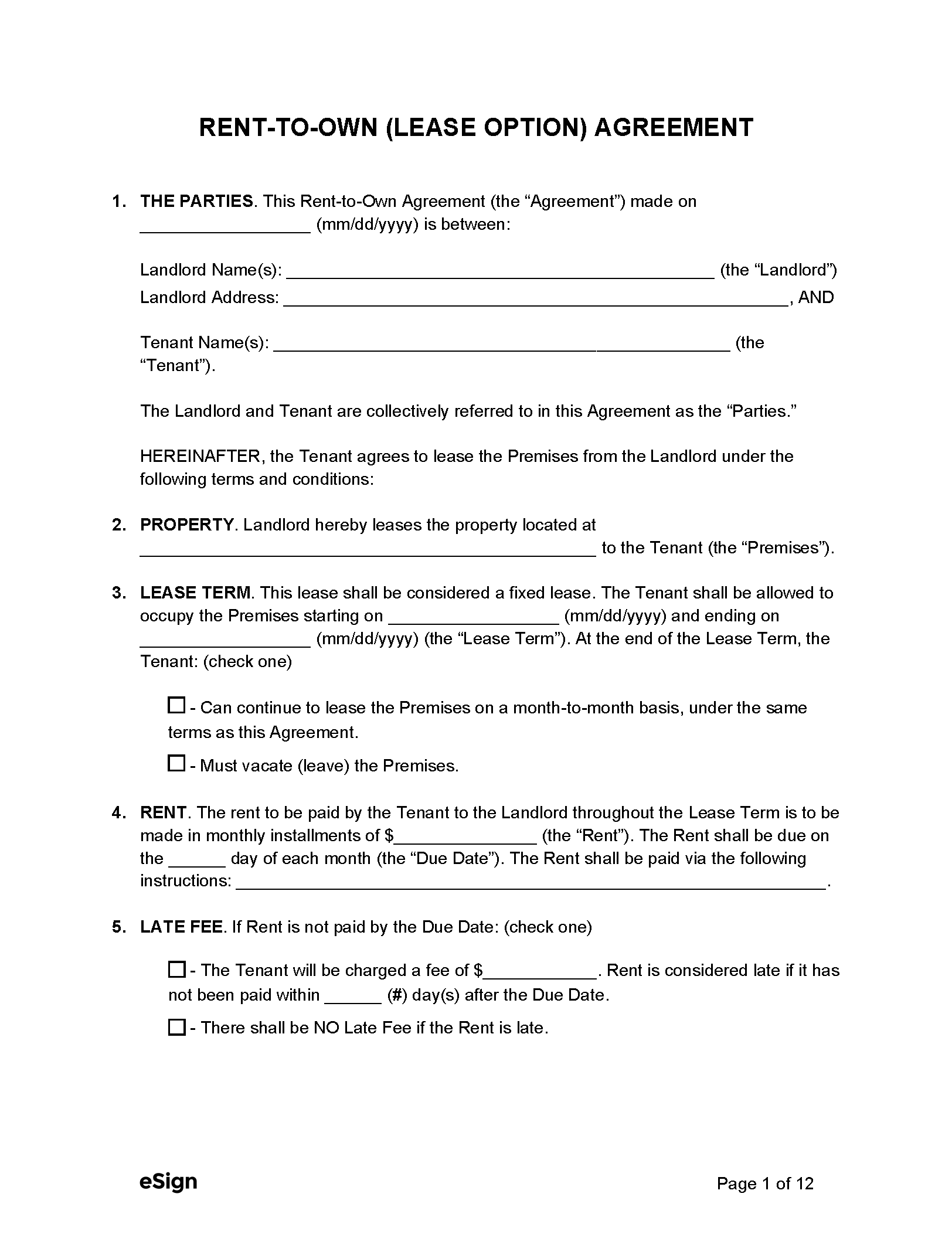 free printable lease agreement north carolina