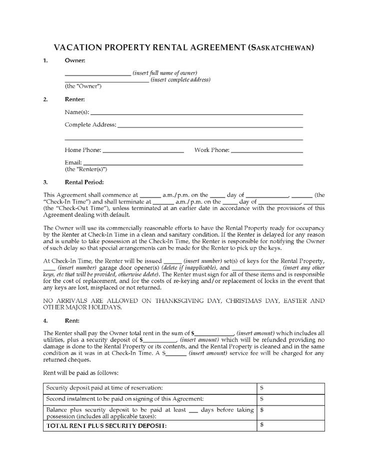 free printable lease agreement saskatchewan