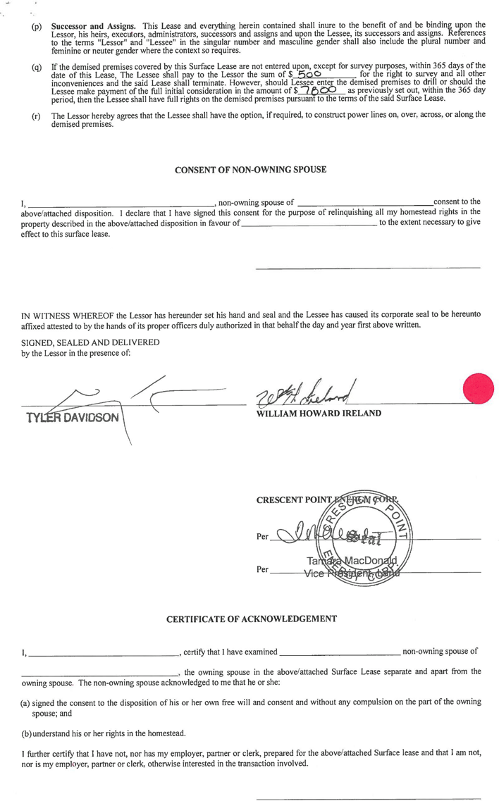 Free Saskatchewan Surface Lease Sample - PDF | 441KB | 10 Page(s ...