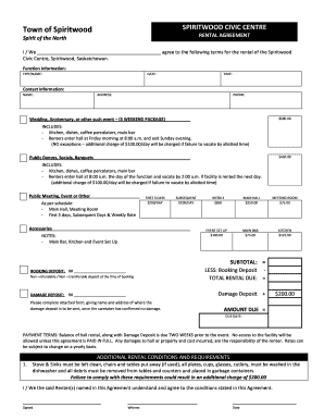 Spiritwood Civic Centre - Fill Online, Printable, Fillable, Blank ...