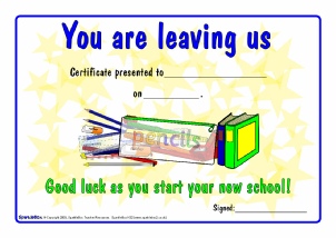 Printable School End of Year Leavers Certificates for Primary KS1 ...