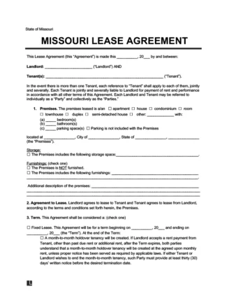 free printable legal lease agreement