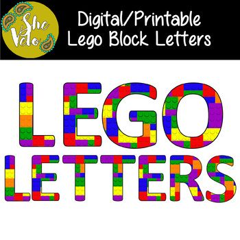 FREE Digital/Printable Lego Block Letters