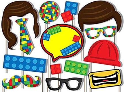 free printable lego photo booth props